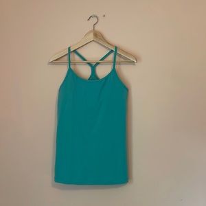 Teal Nike dri-fit athletic top with built in bra